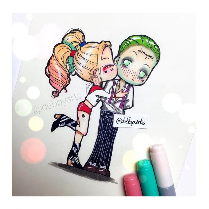 728x728 Harley Quinn Drawing Tutorial Step