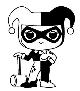 263x300 Harley Quinn Line Transparent Png Clipart Free Download