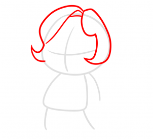 302x274 Draw Kawaii Harley Quinn, Step