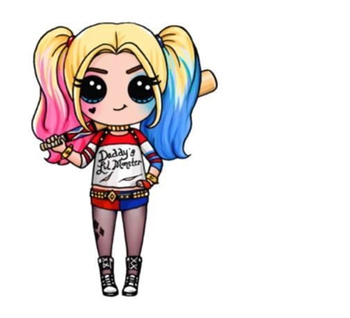 504x458 Quinn Draw Harley Chibi Easy