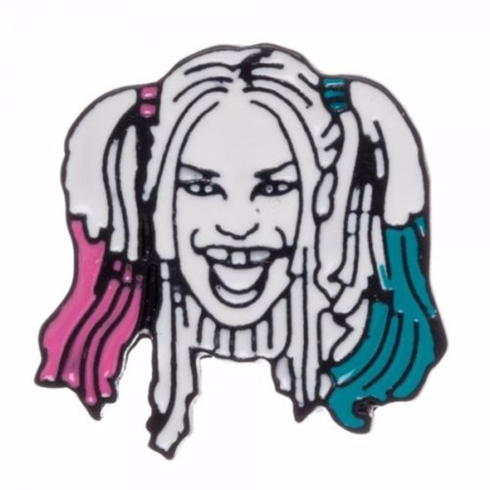 1000x1000 Harley Quinn Face Tall Metal Enamel Pin Costume Etsy