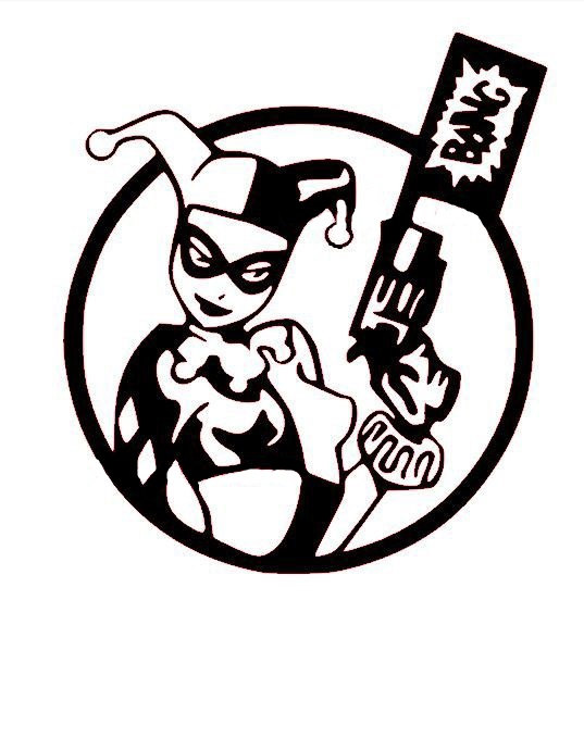 537x678 Harley Quinn Face Clipart