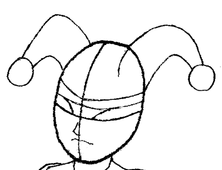 450x344 How To Draw Harley Quinn's Face Step