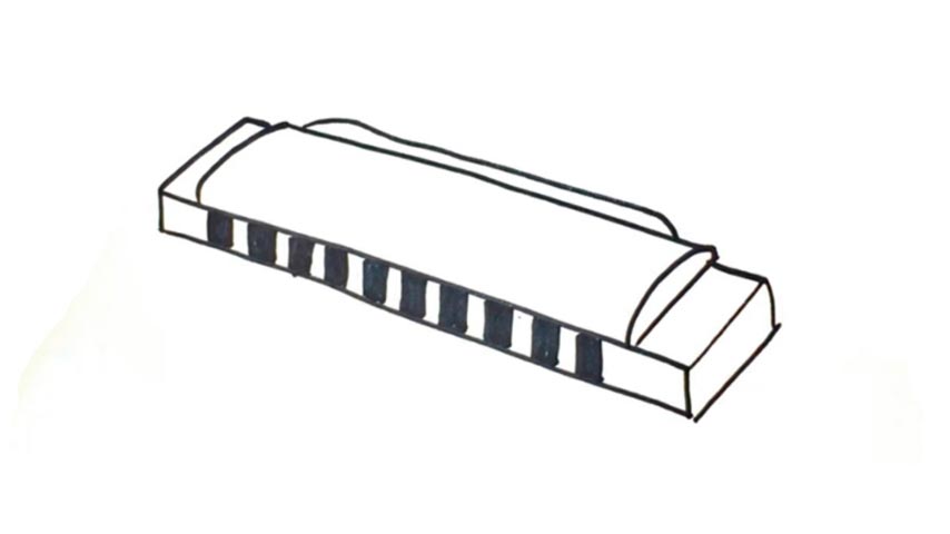 854x480 How To Draw A Harmonica