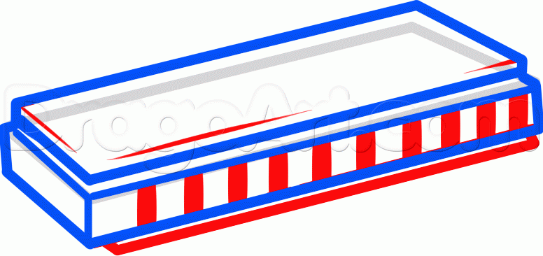 776x366 How To Draw A Harmonica For Kids Step