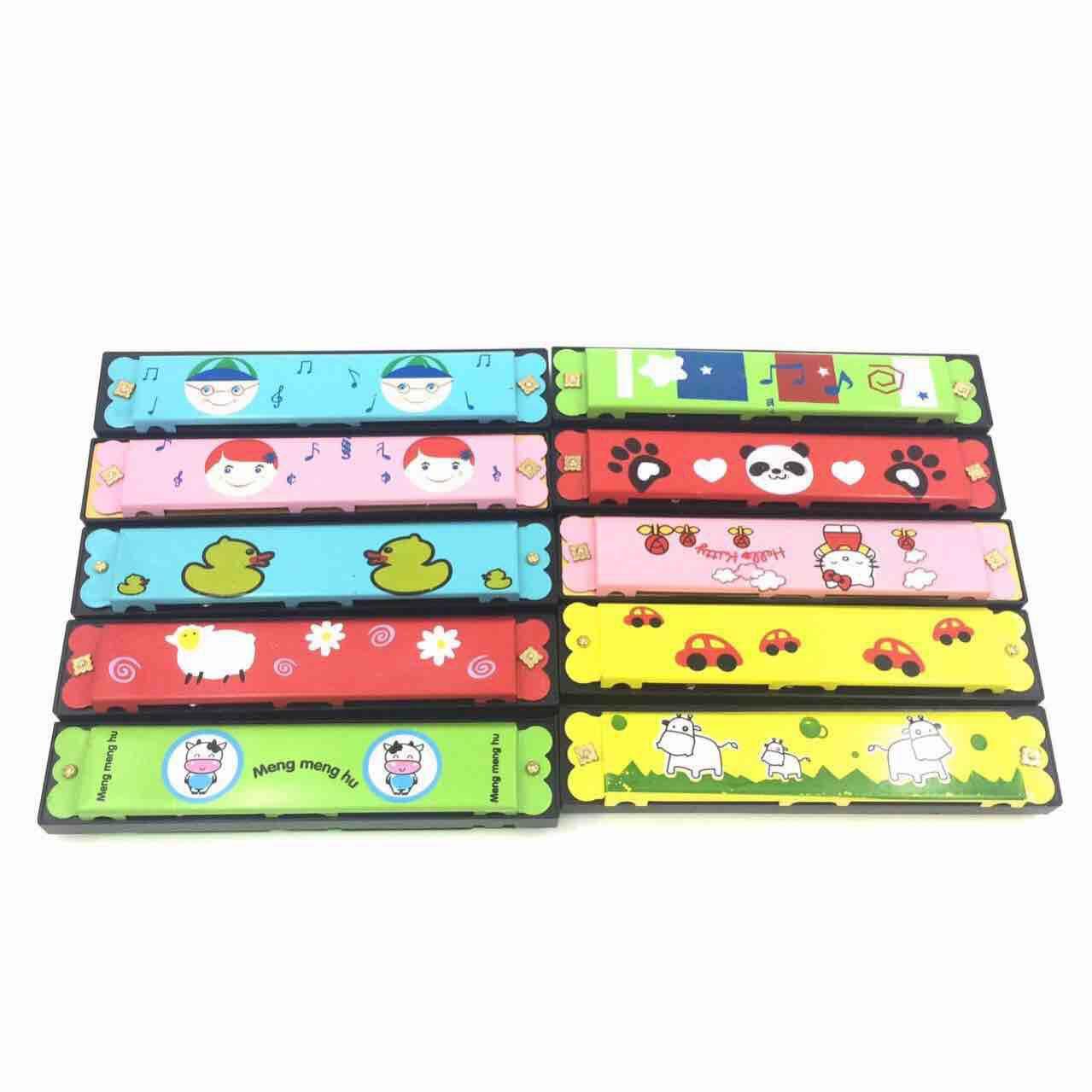 1279x1279 Straight Metal Cartoon For Children Holes Harmonica Coloured
