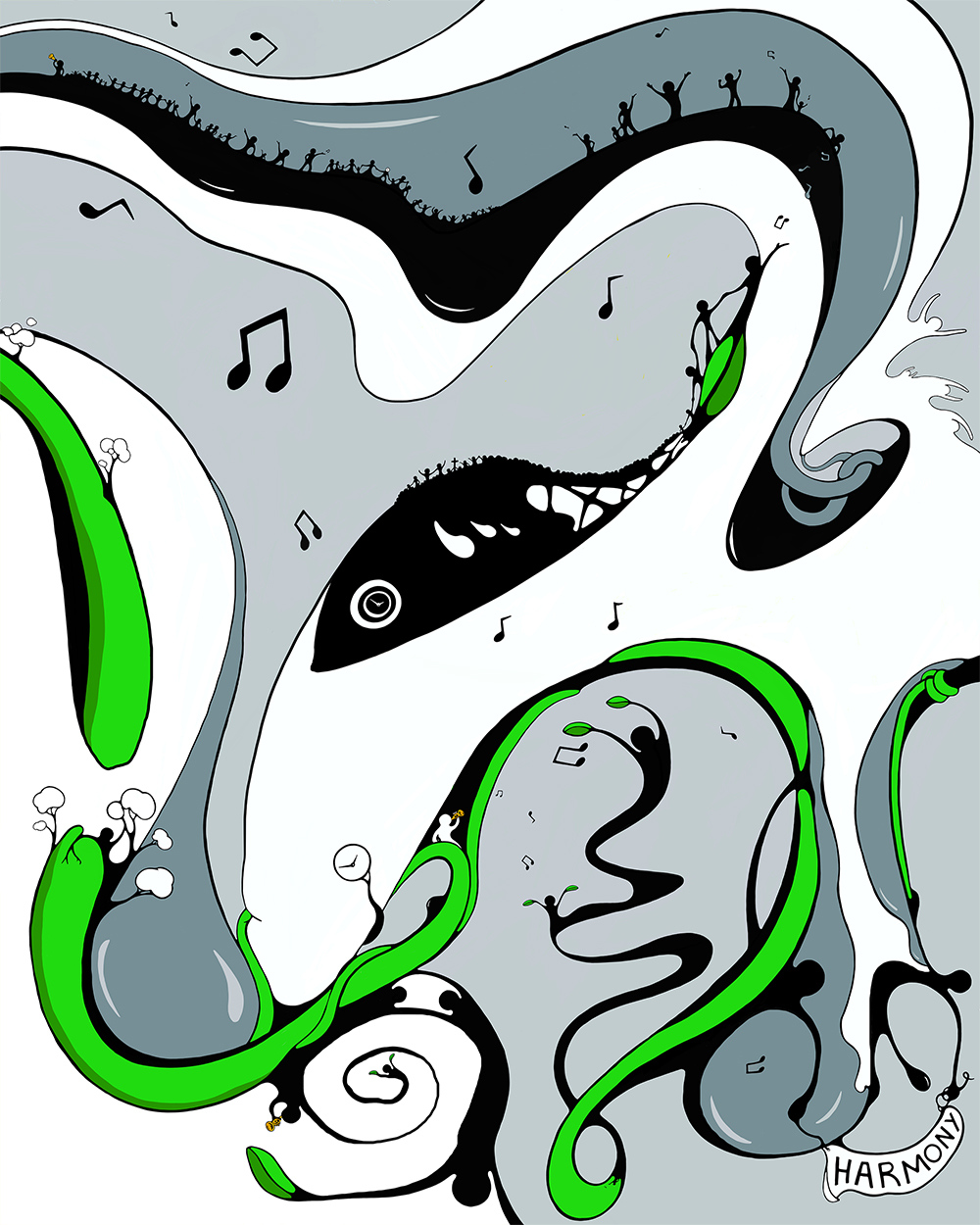 1000x1250 In Harmony The Grapevine Wall