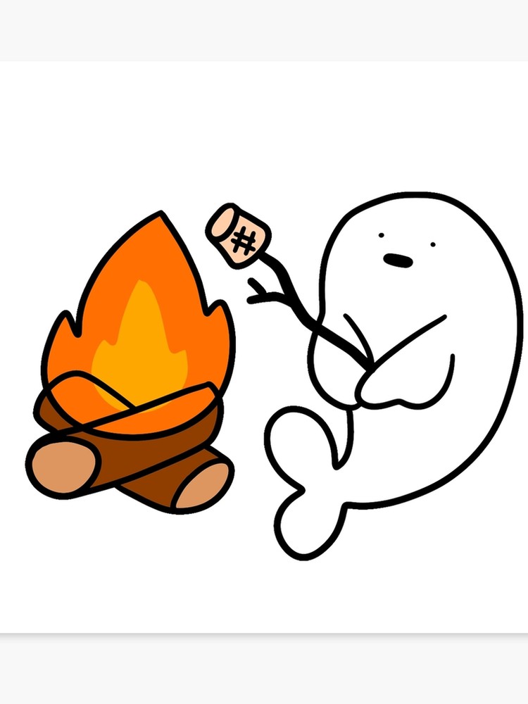 750x1000 Campfire Baby Harp Seal Canvas Print