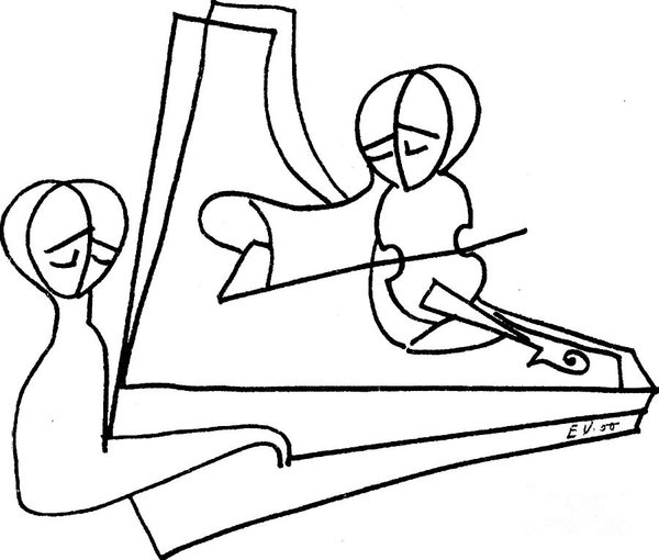 600x510 Harpsichord Drawings Fine Art America