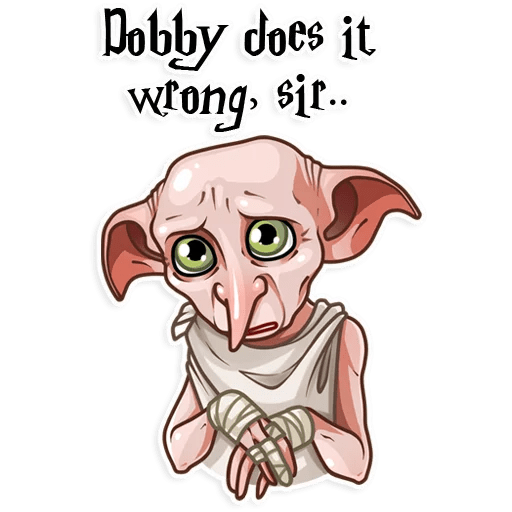 512x512 Harrypotter Dobby Dobbydoesitwrongsir Sticker Harry Pot