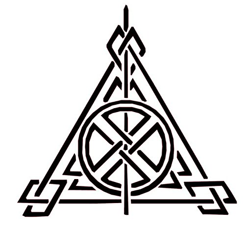 500x466 Celtic Knot Sticker, Deathly Hallows Vinyl Decal