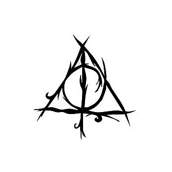 350x350 Deathly Hallows Harry Potter Black Decal Vinyl Sticker