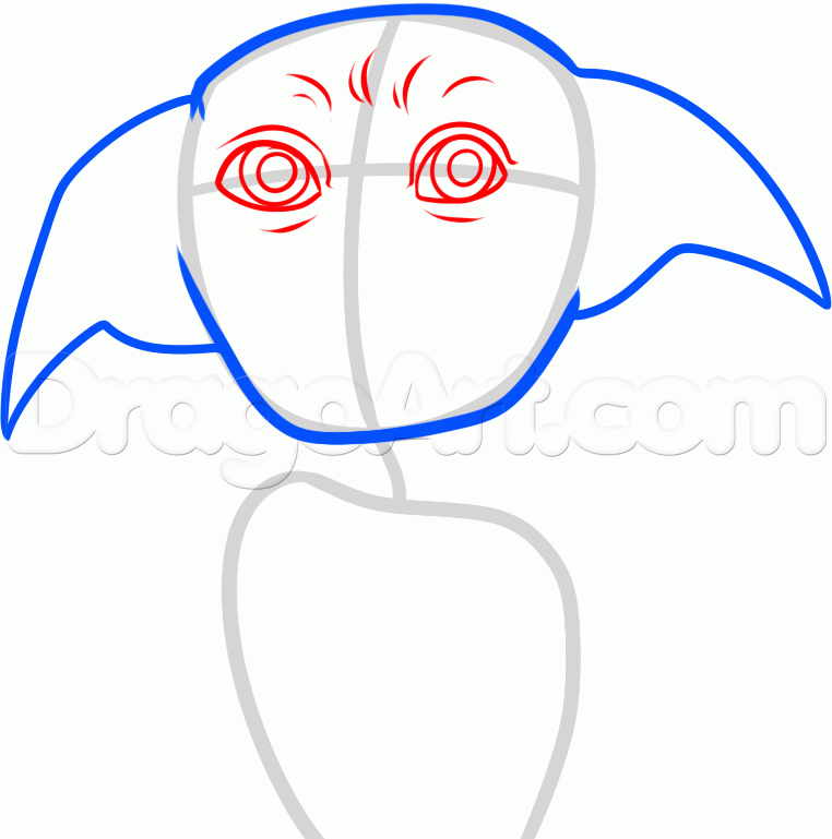 762x769 Draw Dobby From Harry Potter, Step