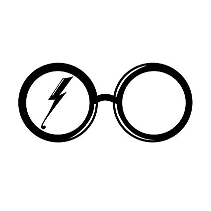 425x425 Harry Potter Glasses And Scar Silhouette