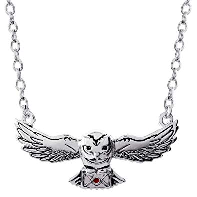 395x395 Harry Potter Jewelry, Hedwig Silver Plated Pendant