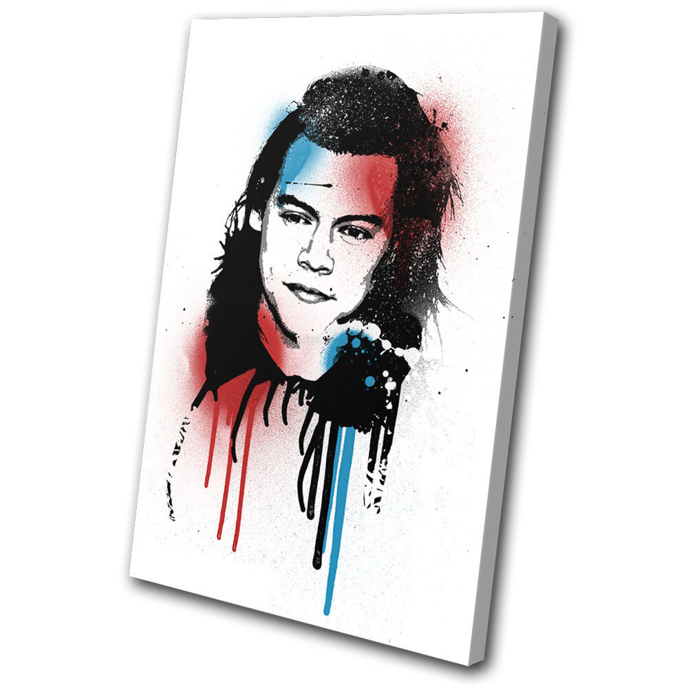 1000x1000 Harry Styles Grunge Urban Musical Single Canvas Wall Art