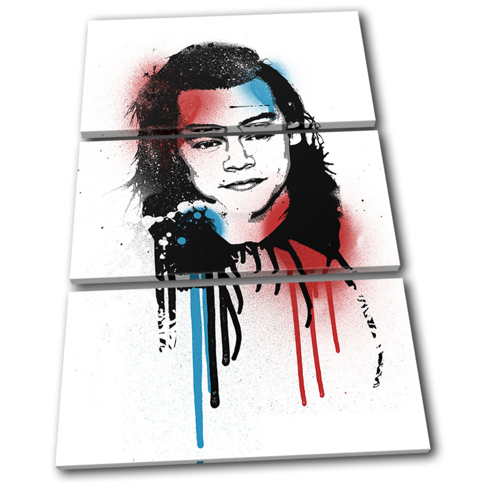 1000x1000 Harry Styles Grunge Urban Musical Treble Canvas Wall Art