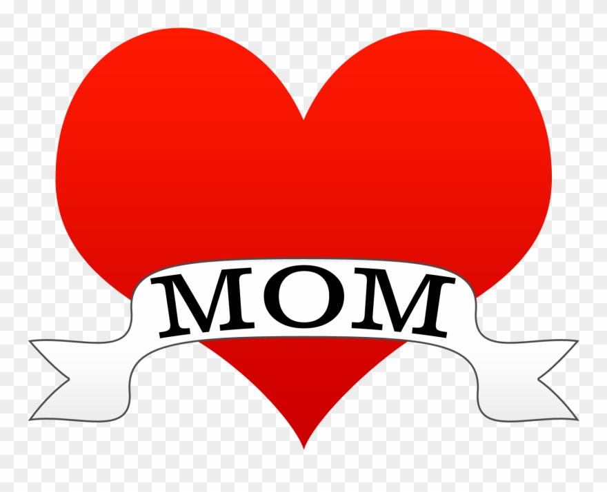 880x714 Mother's Day Heart Tattoo Style Clipart