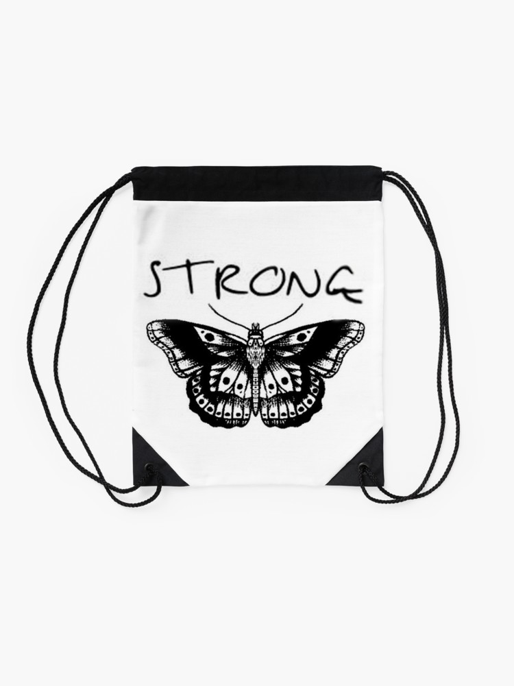 750x1000 Strong Harry Styles Butterfly Tattoo Drawstring Bag