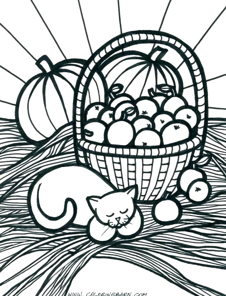 736x964 Printable Harvest Coloring Pages