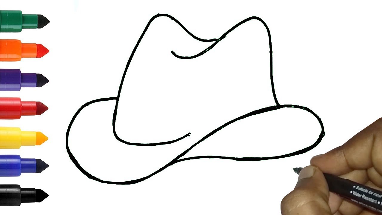 1280x720 How To Draw Hat Easy Easy Hat Drawing For Kids, Toddlers