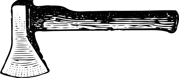 600x263 hatchet clip art
