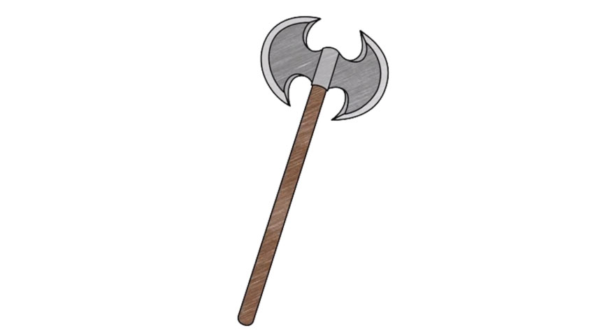 854x480 How To Draw A Twin Blade Axe