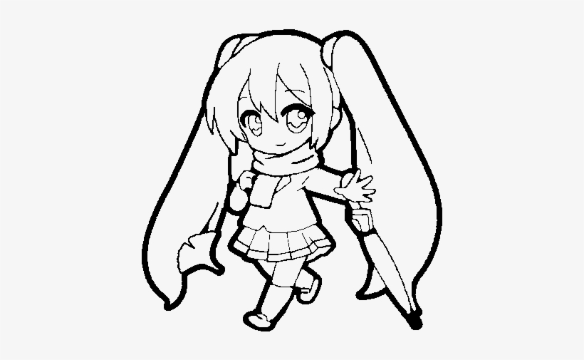820x505 Hatsune Miku Chibi Coloring Pages