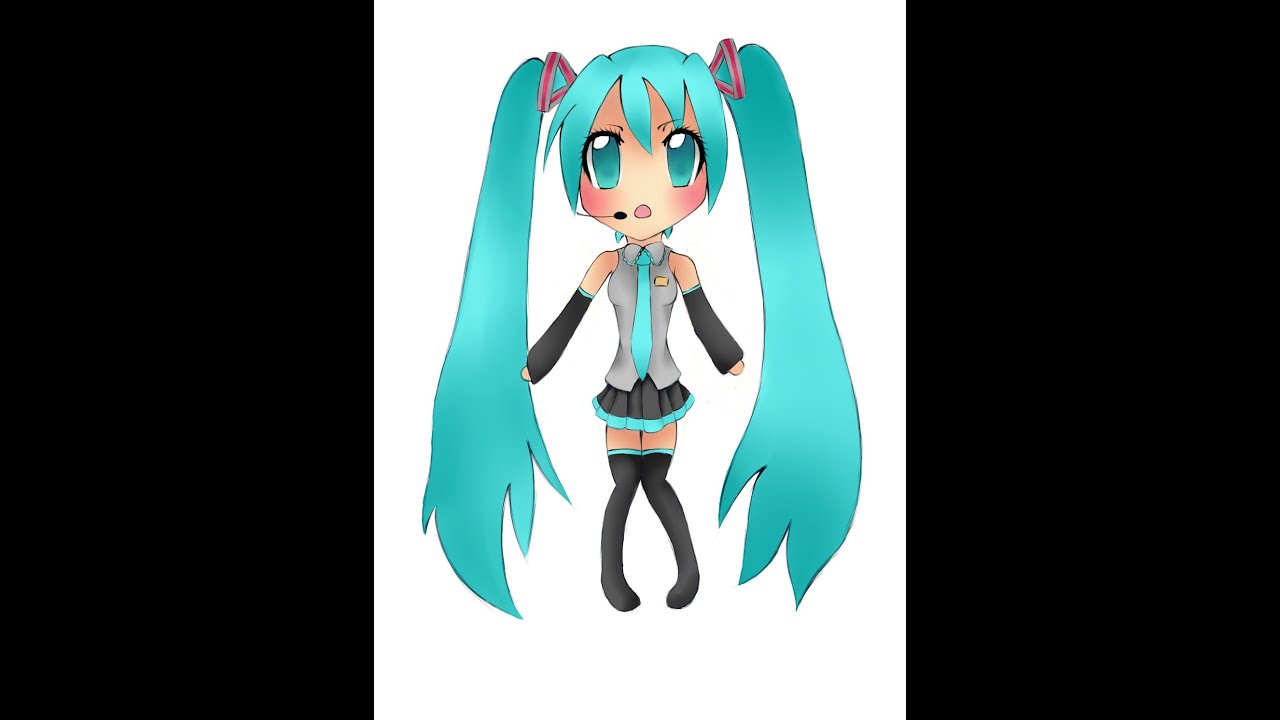 1280x720 Let's Draw Chibi 'hatsune Miku'
