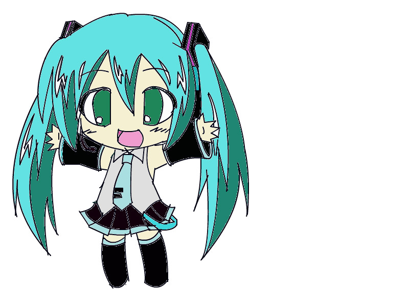 800x600 Chibi Hatsune Miku An Anime Speedpaint Drawing