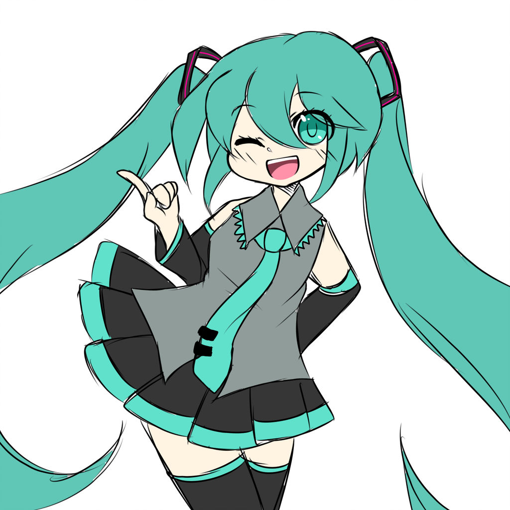 1024x1024 Redraw First Digital Drawing Hatsune, Miku