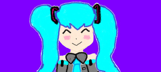 320x144 This Is A Drawing Of Hatsune Miku Which I Made In Ms Paint I Know
