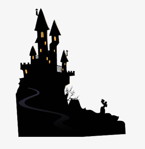 582x600 Haunted House, Halloween, Horror Png, Cartoon Hand Drawing Png