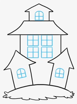 300x401 How To Draw Haunted House