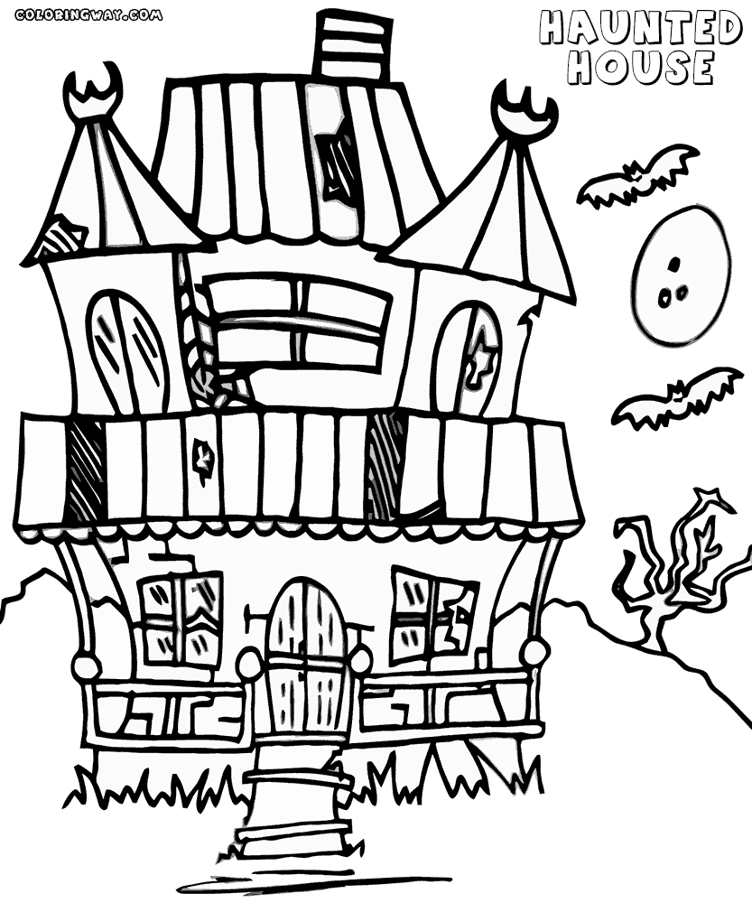 Haunted House Cartoon Drawing | Free download on ClipArtMag