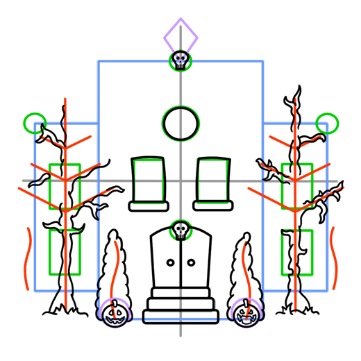 520x520 Haunted House Drawing Lesson