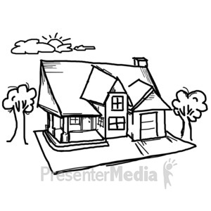 300x300 House Drawing Clipart Collection