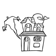 230x230 Top Free Printable Haunted House Coloring Pages Online