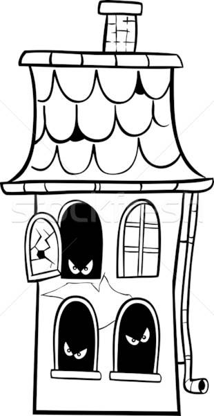 310x600 Haunted House Cartoon For Coloring Vector Illustration Igor