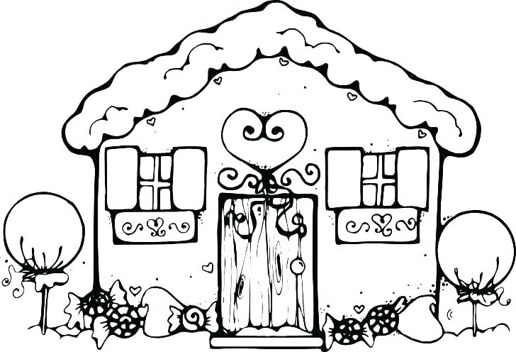 728x496 Haunted House Coloring