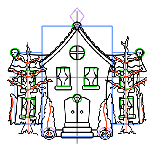 520x520 Haunted House Drawing Lesson