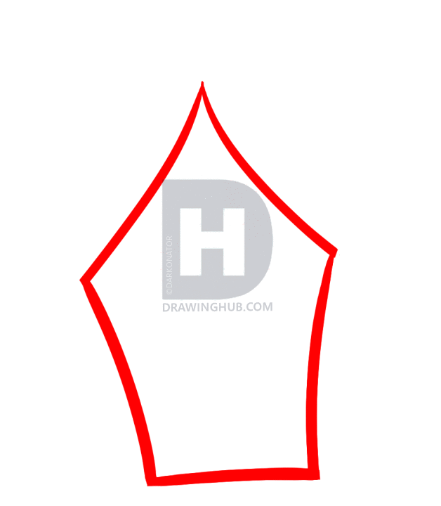 628x720 How To Draw A Haunted House For Kids, Step