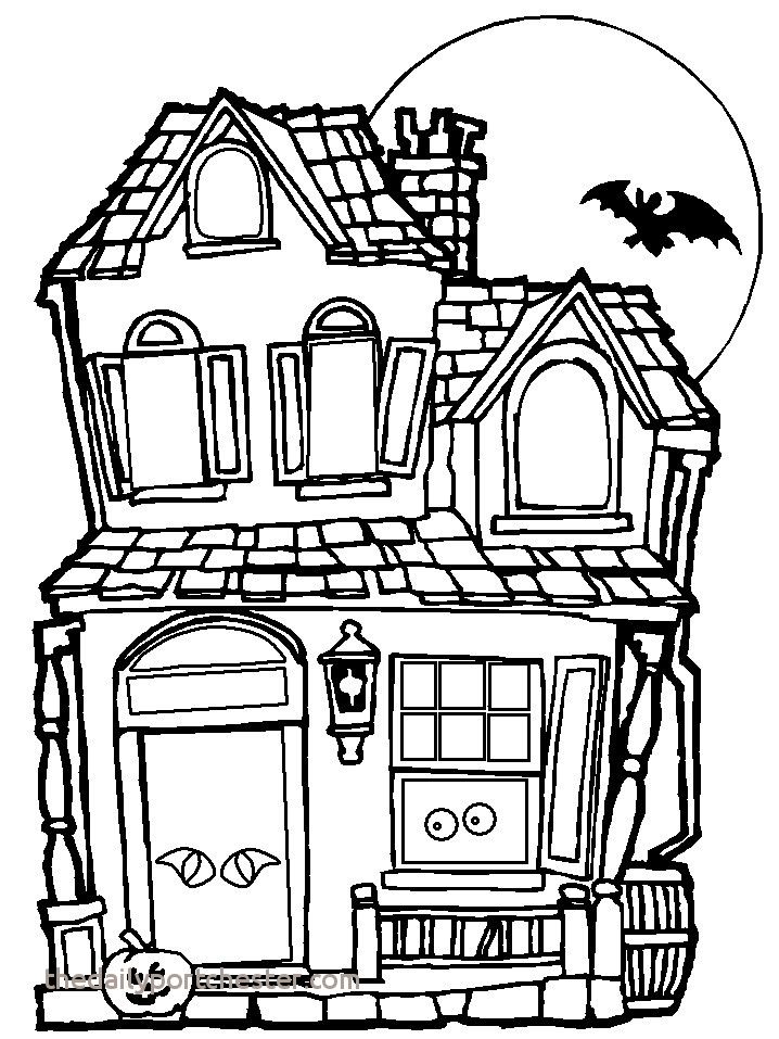 718x957 Unique Haunted House Coloring