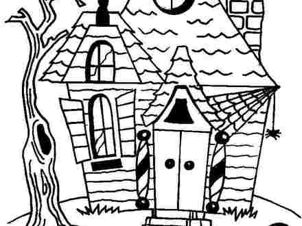 440x330 Haunted Mansion Coloring Pages, Free Printable Halloween