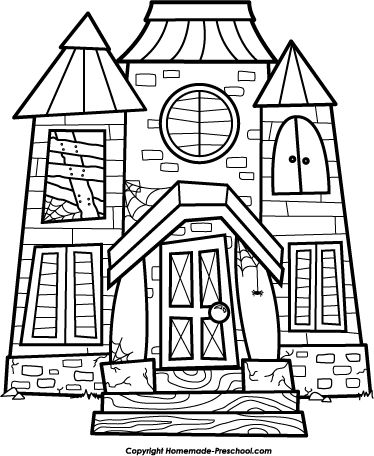 374x456 Haunted House Clip Art Fallhalloween Halloween Clipart, Cute