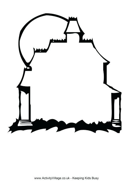 460x650 haunted house outline haunted house frame with outline easy ways