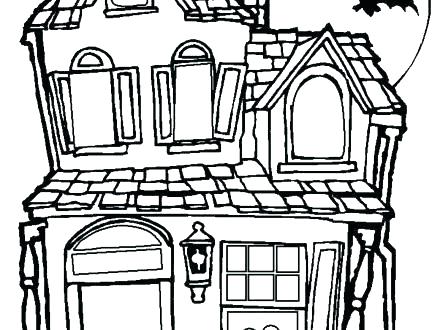 440x330 Haunted Mansion Coloring Pages House Color Colouring