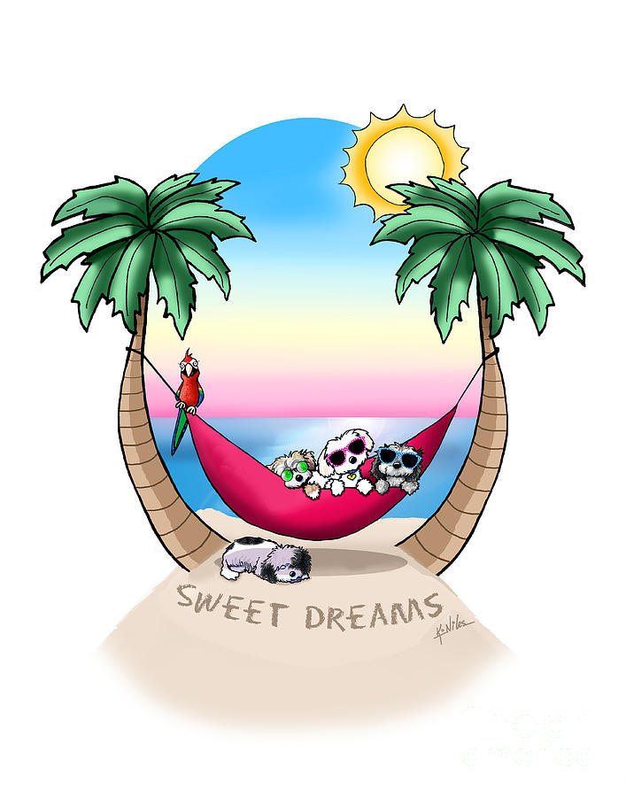 707x900 kiniart havanese tropical dreams drawing