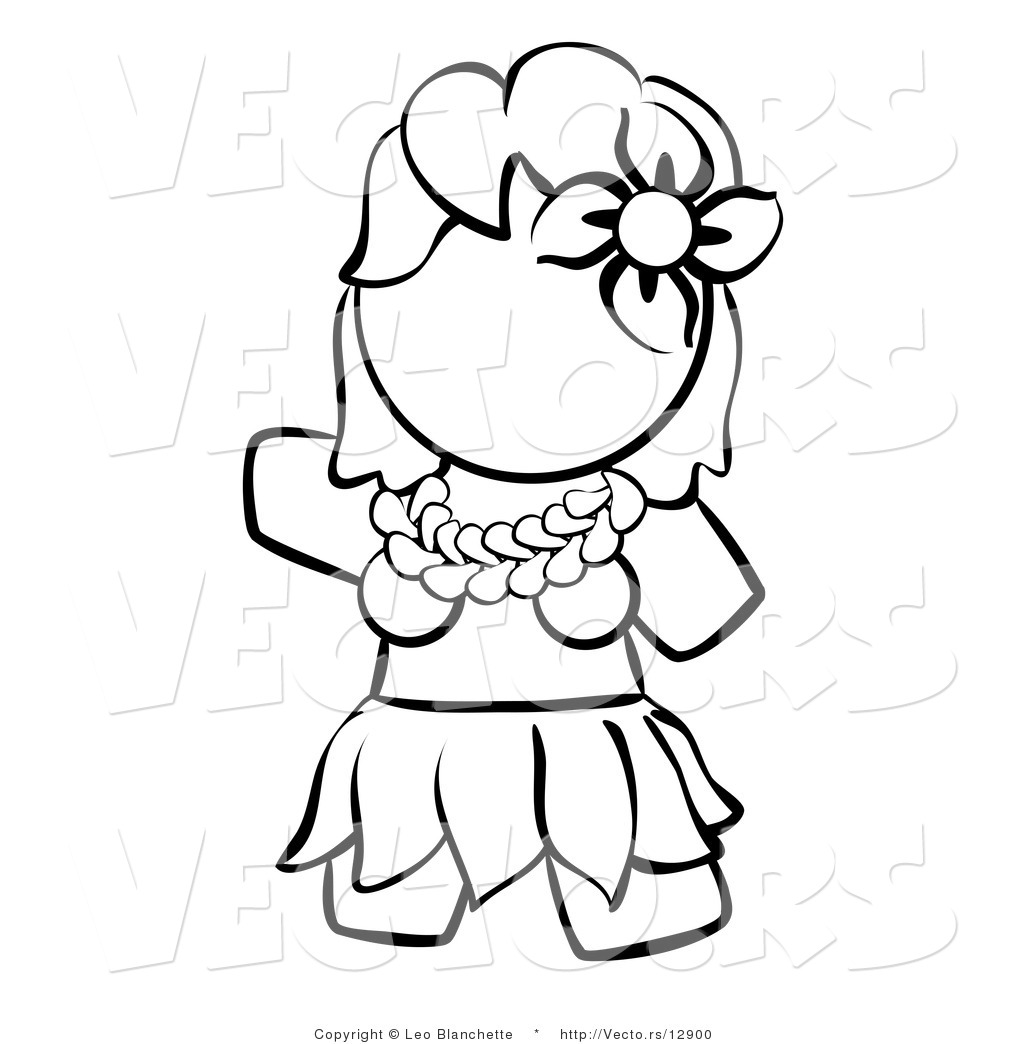 1024x1044 Vector Of Hawaiian Hula Girl