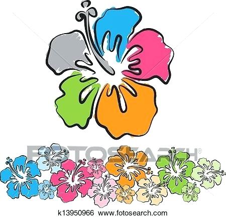 450x434 Hawaiian Flower Drawings